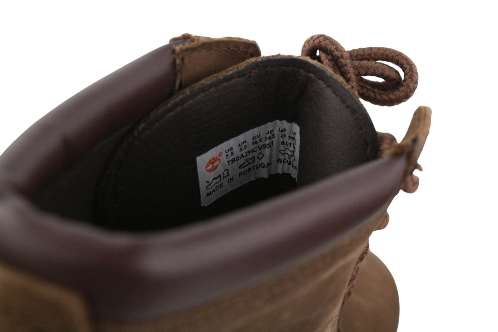 TIMBERLAND Women Boots EU38/38.5 Brown Leather Waterproof Ankle Top Lace Up