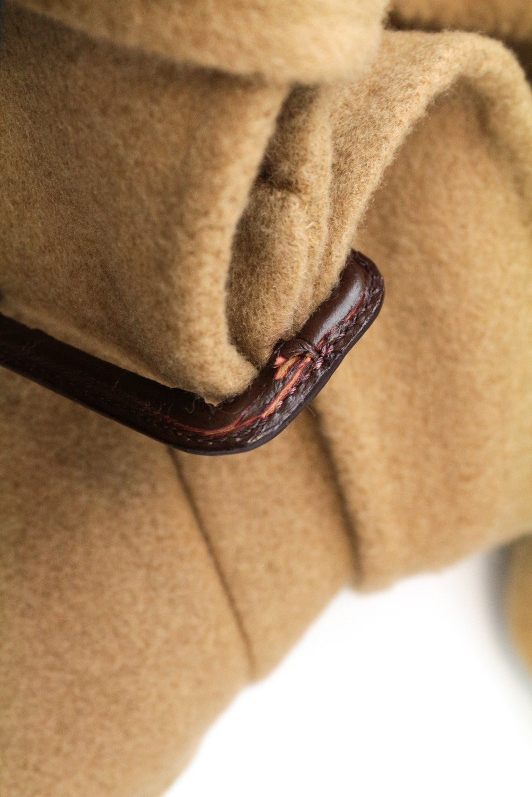 SANDRO Men's XL Brown Pure Wool Coat Belted Collared Long Sleeve Outerwear