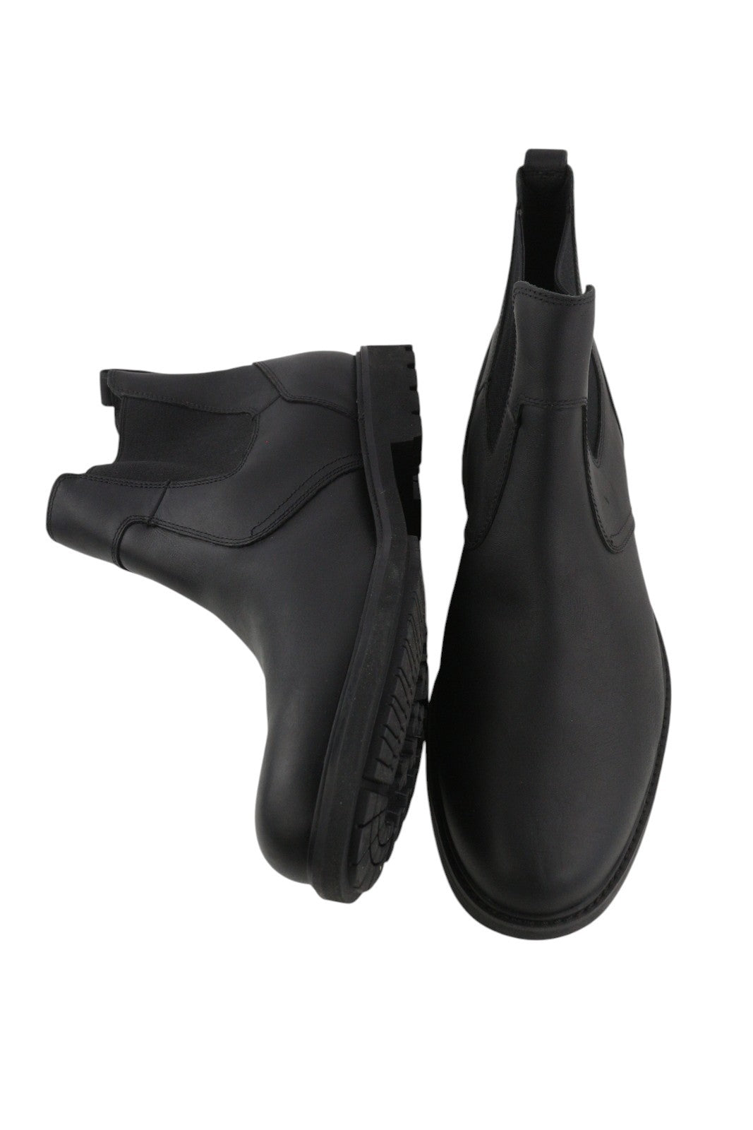 TIMBERLAND 5551R Men Boots EU45.5/46 Black Leather Chelsea Ankle Top Almond