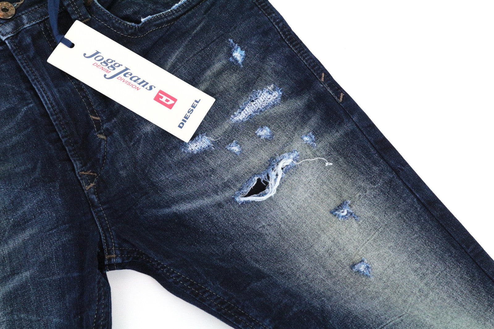 DIESEL Thavar-NE R060S Men's W28 Blue Slim Jogg Sweat Stretch Cotton Washed