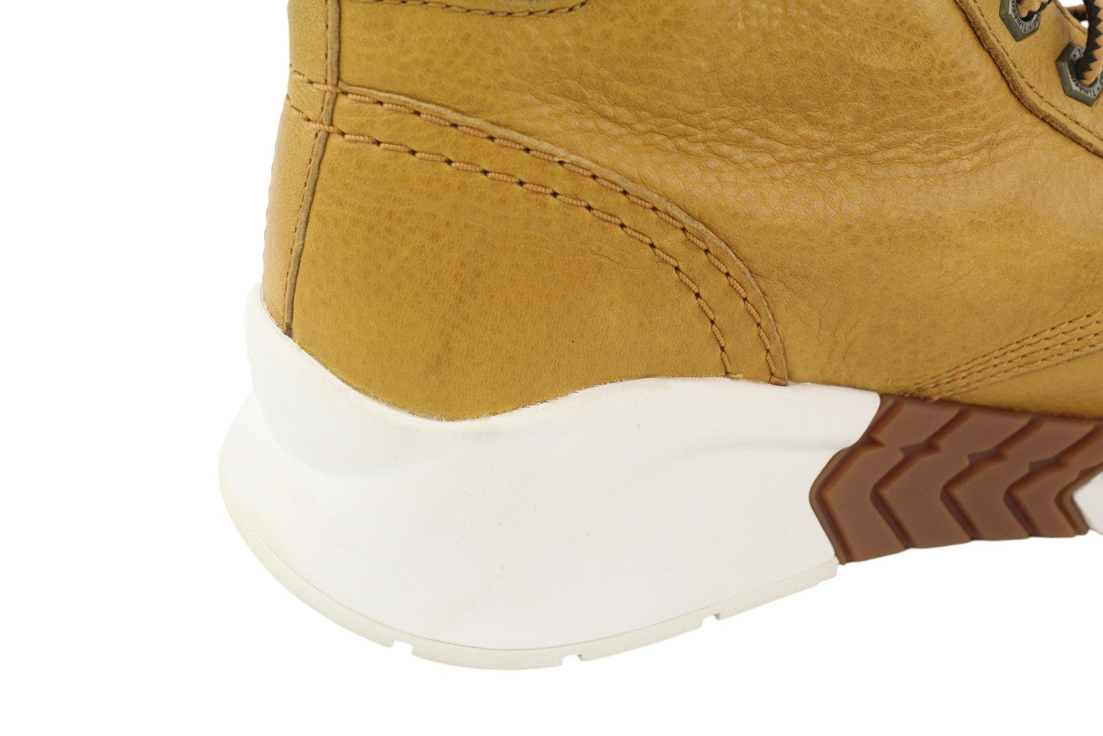 TIMBERLAND A27VE Men Boots EU43.5/44 Brown Leather Lace Up Mid Top Almond Toe