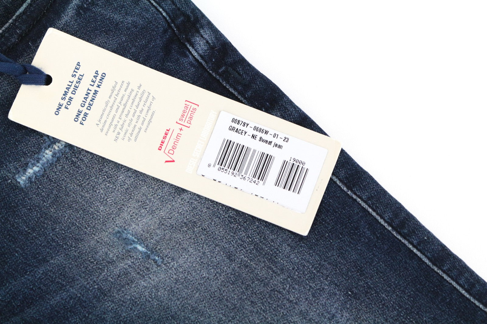 DIESEL Gracey-Ne 0686W Women's W23 Slim Blue Cotton Jogg Stretch Jeans