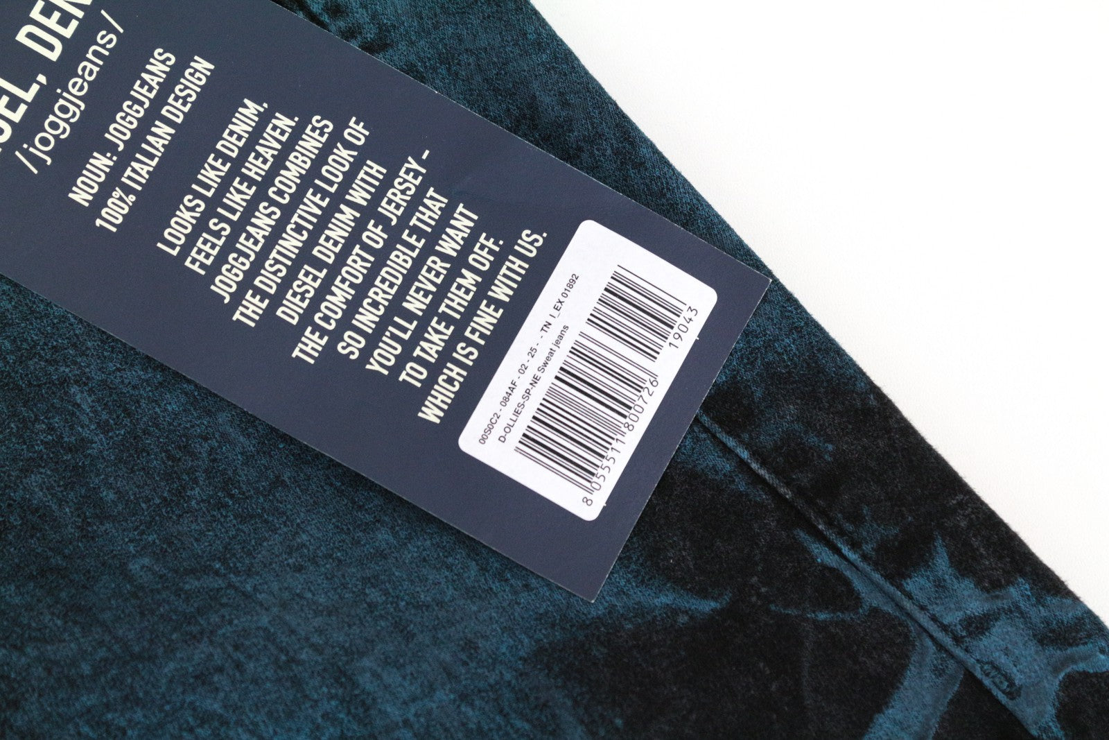 DIESEL D-Ollies-SP-NE 084AF Women's W25 Slim Fit Blue Stretch Cotton Jogg Jeans