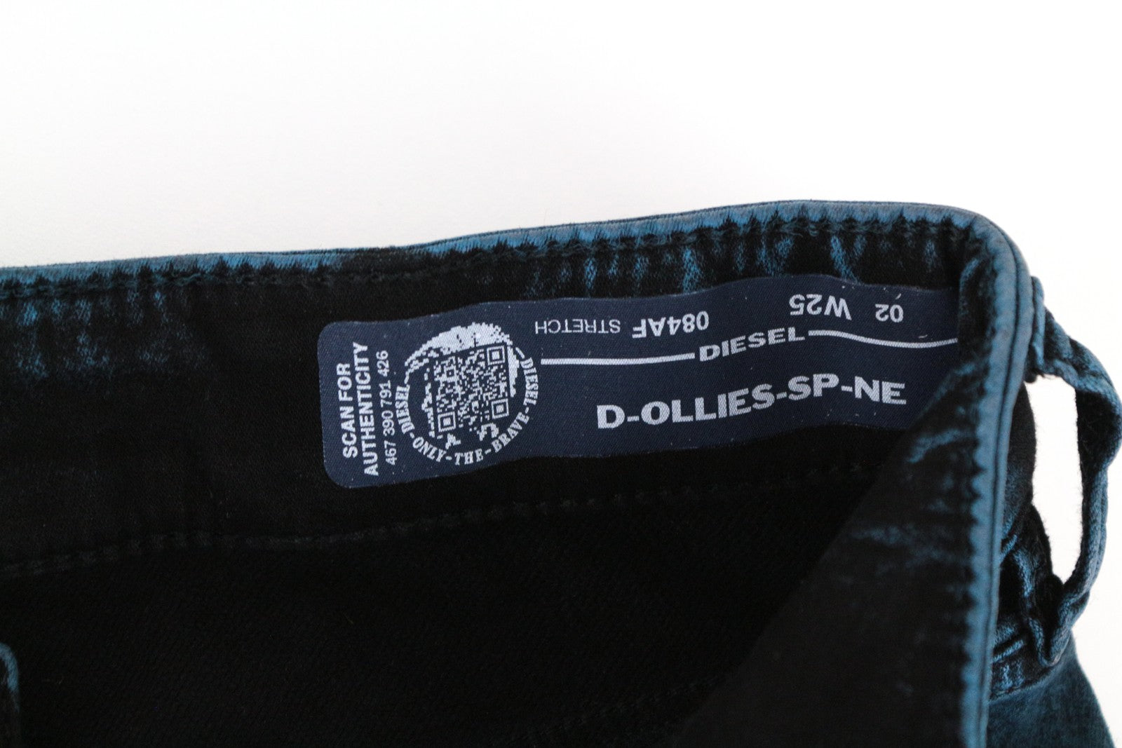DIESEL D-Ollies-SP-NE 084AF Women's W25 Slim Fit Blue Stretch Cotton Jogg Jeans