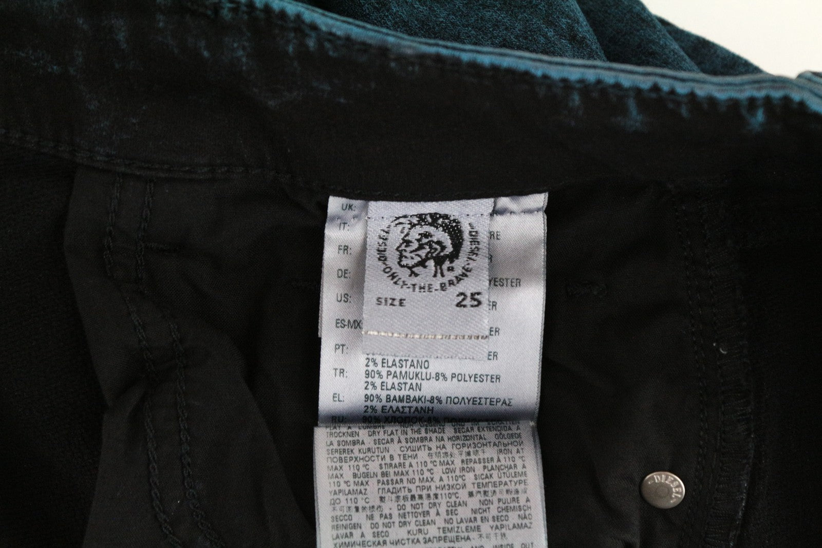 DIESEL D-Ollies-SP-NE 084AF Women's W25 Slim Fit Blue Stretch Cotton Jogg Jeans