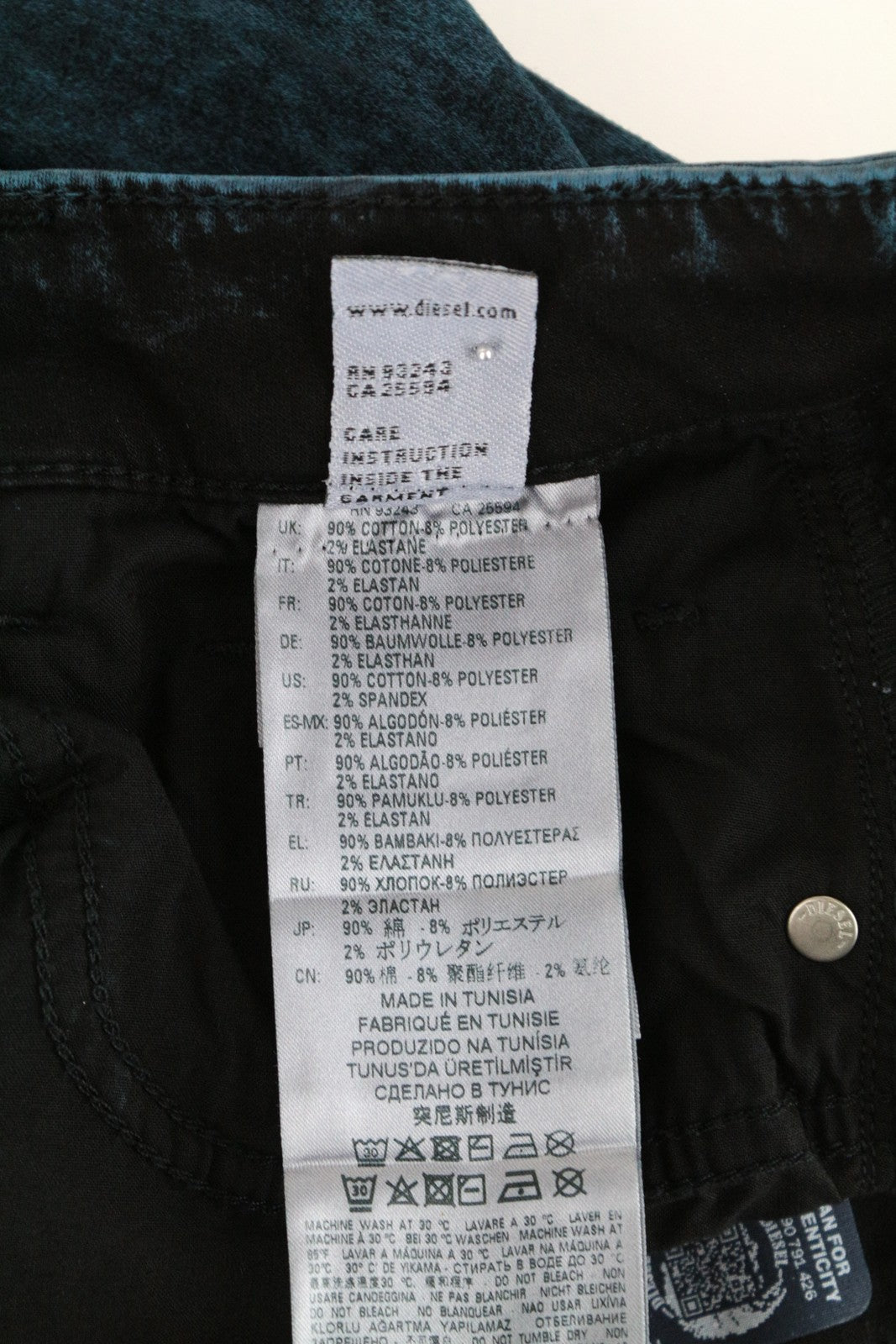 DIESEL D-Ollies-SP-NE 084AF Women's W25 Slim Fit Blue Stretch Cotton Jogg Jeans