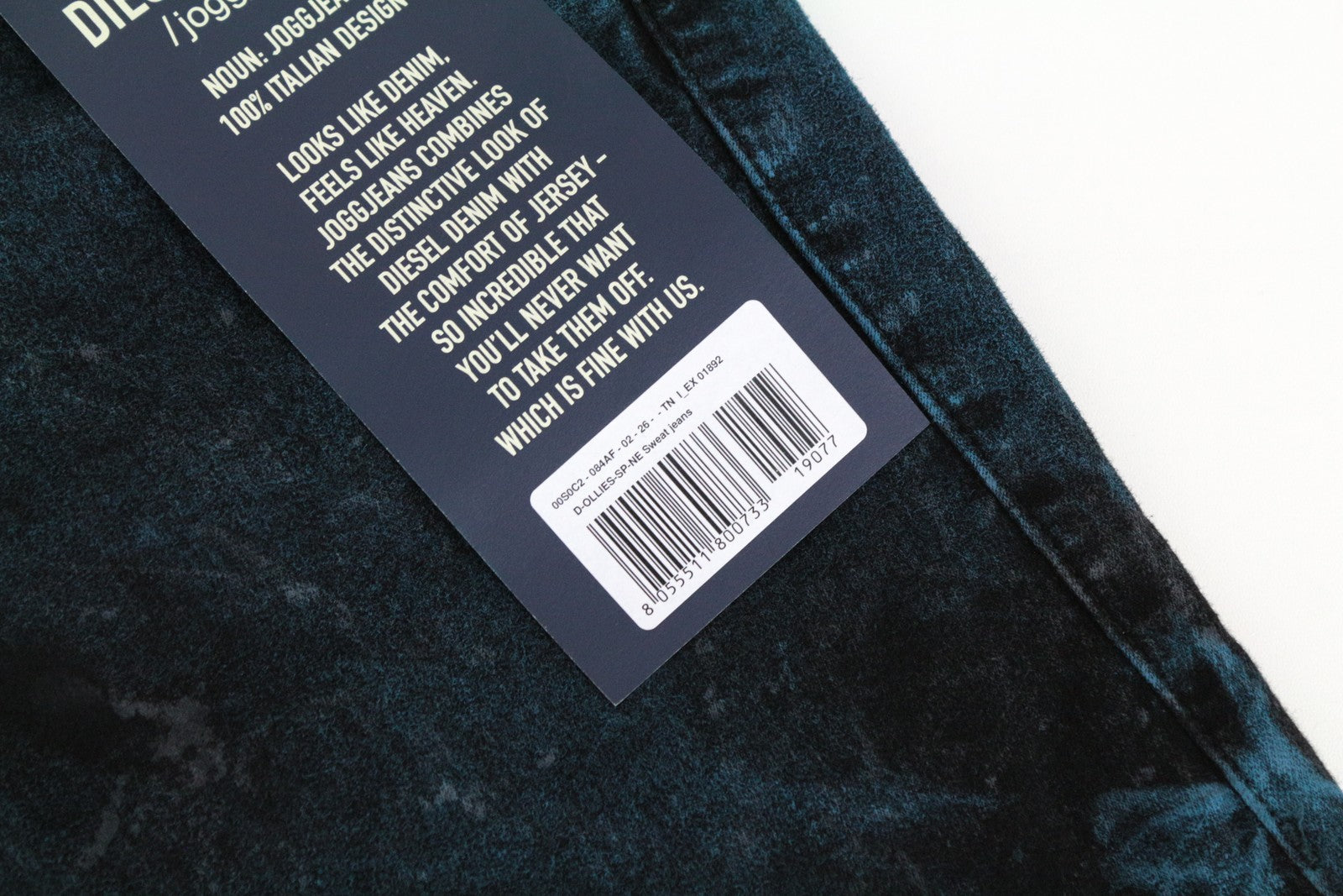 DIESEL D-Ollies-SP-NE 084AF Women's W26 Slim Blue Sweat Jogg Stretch Fit Jeans