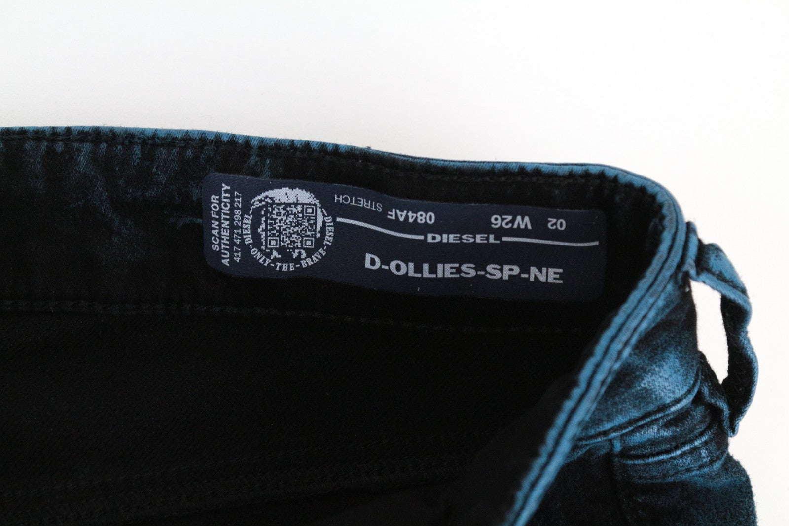 DIESEL D-Ollies-SP-NE 084AF Women's W26 Slim Blue Sweat Jogg Stretch Fit Jeans