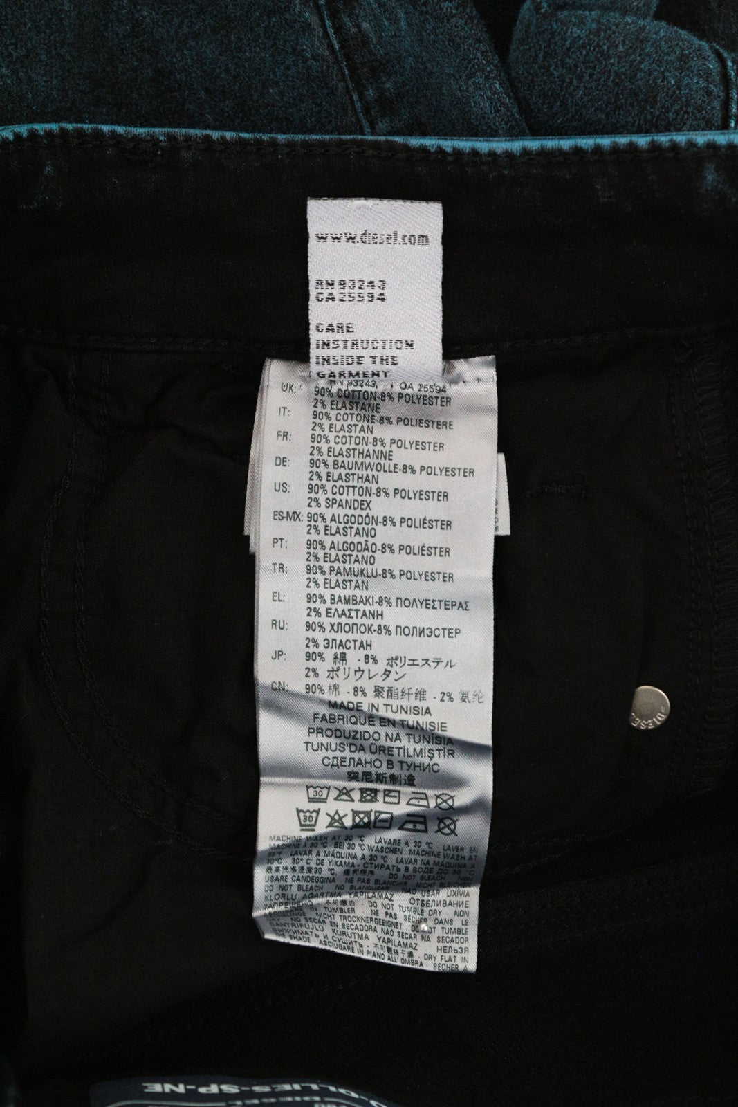 DIESEL D-Ollies-SP-NE 084AF Women's W26 Slim Blue Sweat Jogg Stretch Fit Jeans