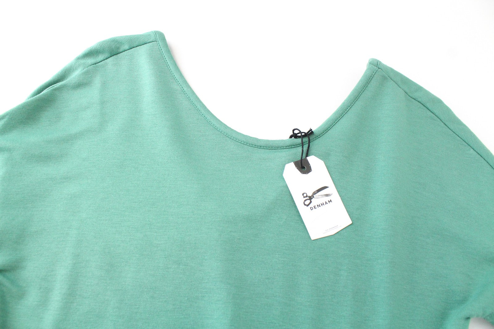DENHAM Compass 2XS Womens Green Stretch Classic Short Sleeve Summer Pullover