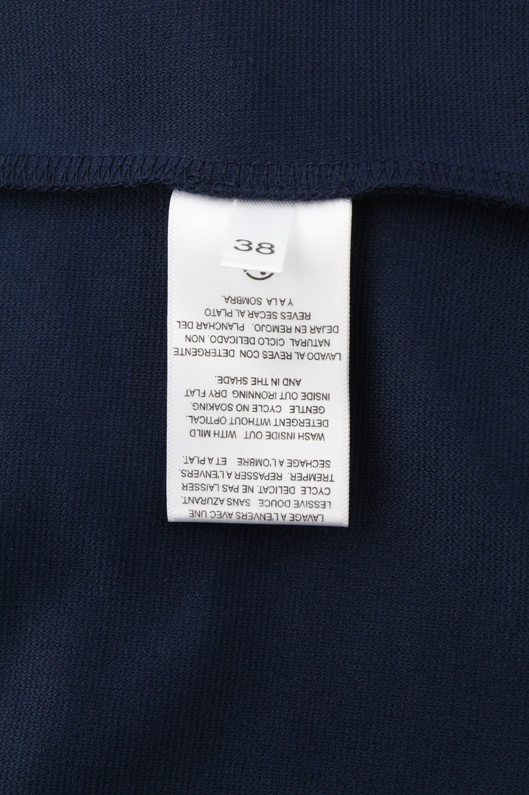 BLEU BLANC ROUGE Womens Top 38 Navy Blue Stretch Sleeveless Round Neck Detailed