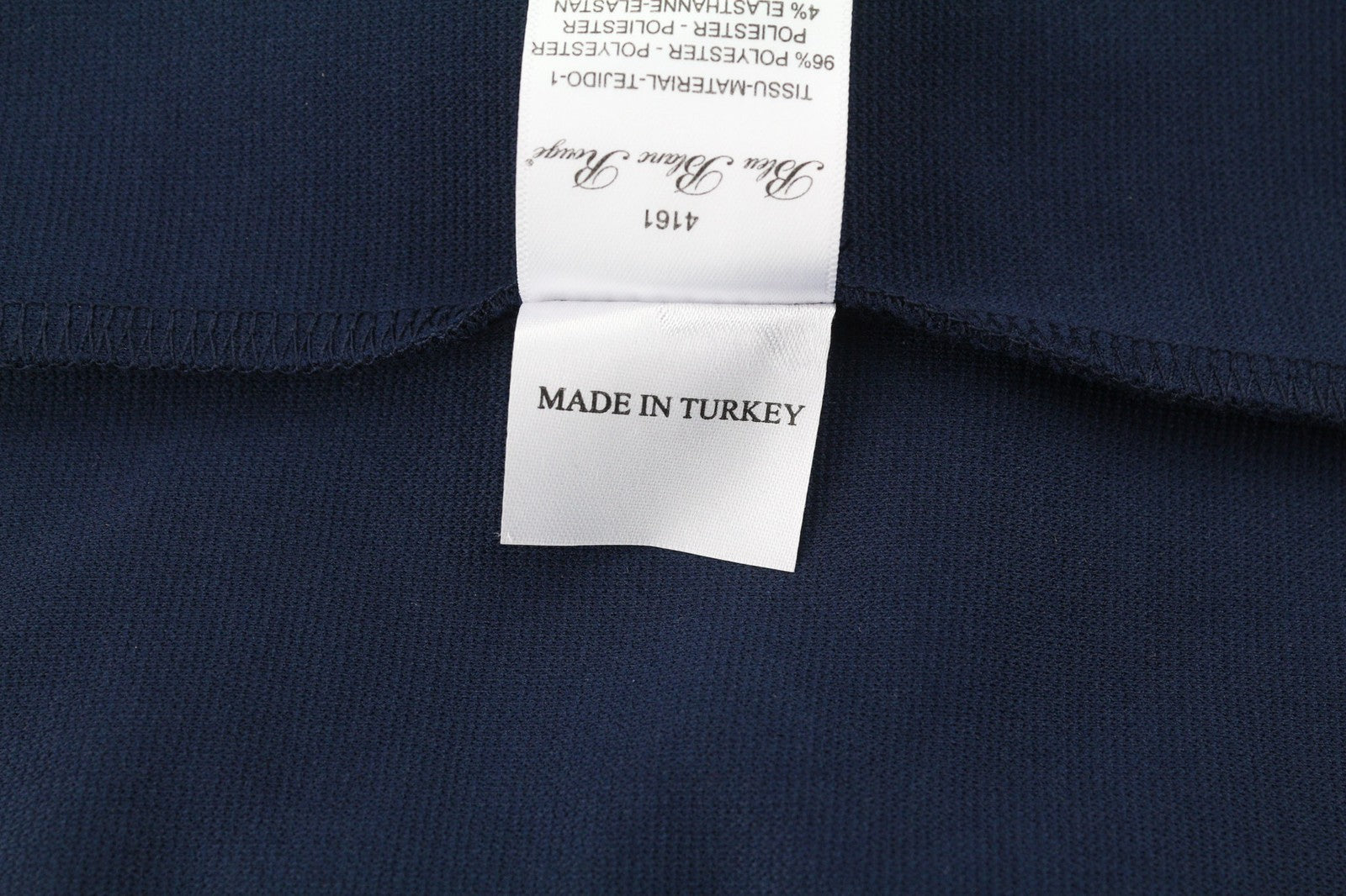 BLEU BLANC ROUGE Womens Top 38 Navy Blue Stretch Sleeveless Round Neck Detailed