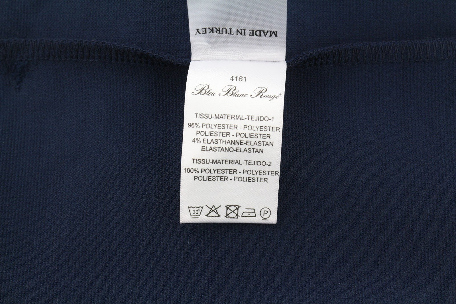 BLEU BLANC ROUGE Womens Top 38 Navy Blue Stretch Sleeveless Round Neck Detailed