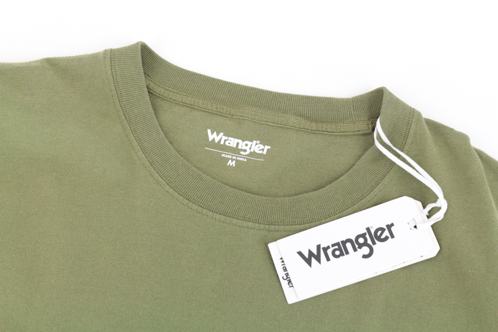 WRANGLER Men's M Green Basic T-Shirt Tee Cotton Short Sleeve Casual Fit