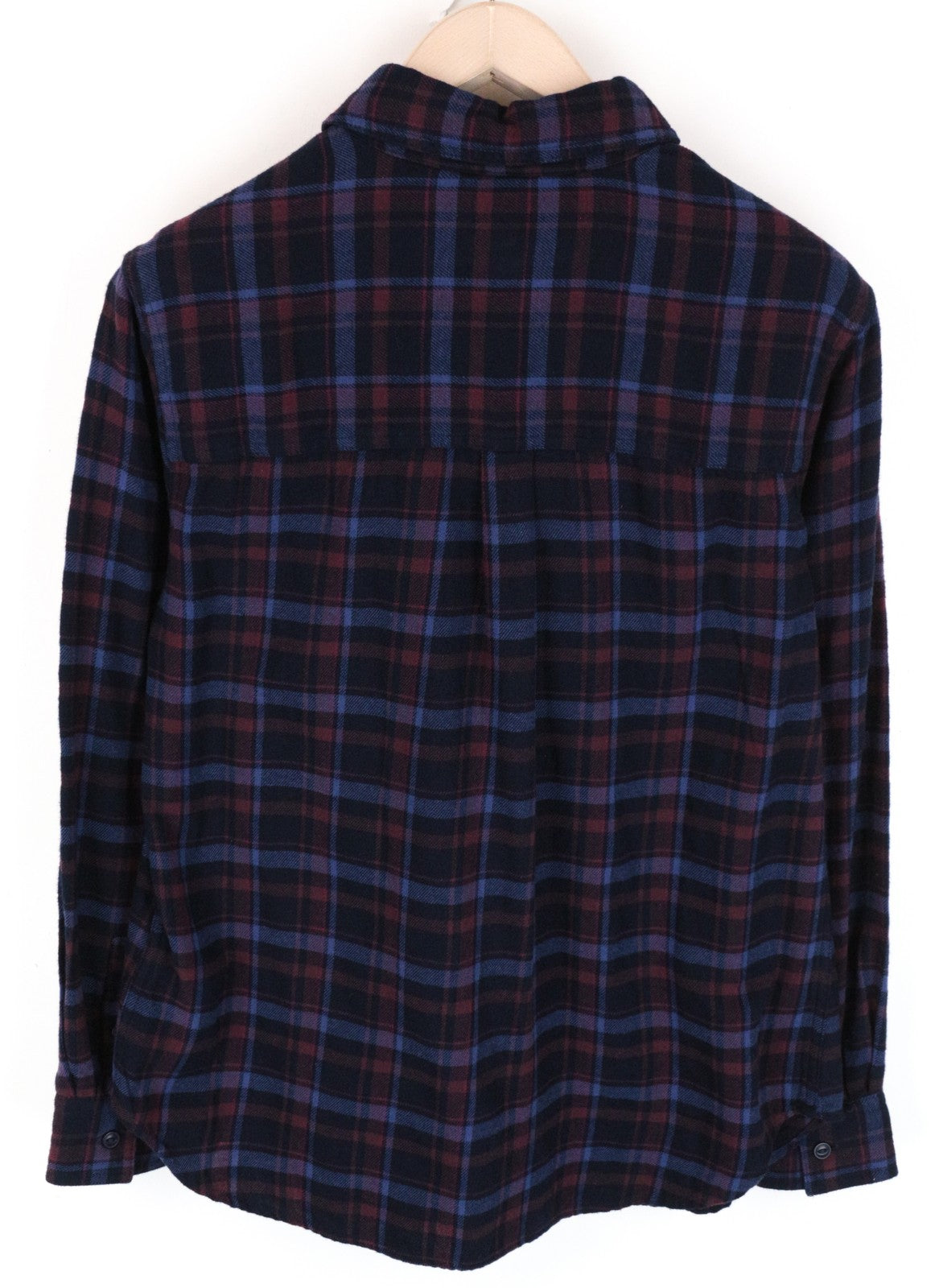 LEE Men's S Checked Shirt Blue Purple Cotton Long Sleeve Button-Up Casual Look