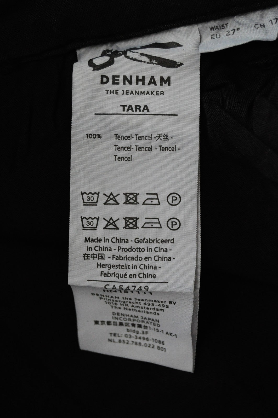 DENHAM Tara W27 L28 Grey Womens Zip-Fly  Multi Pocket Trousers