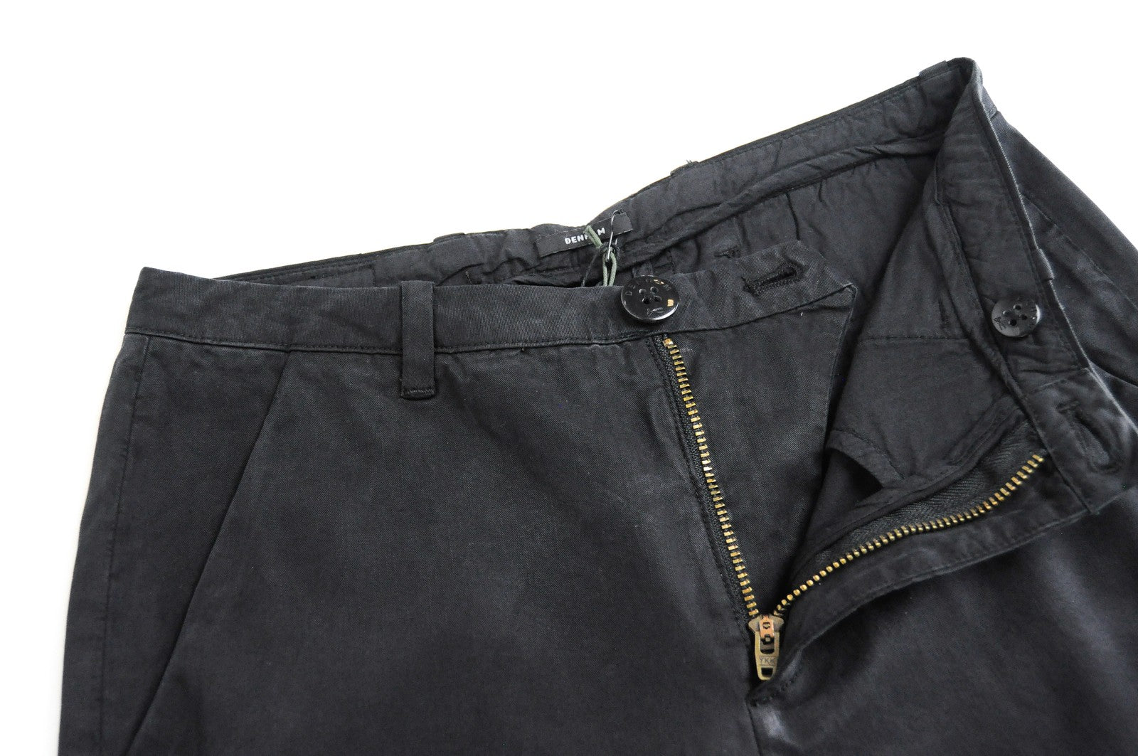 DENHAM Ocean Trousers 2XS Womens Straight  Zip-Fly Black  Pockets