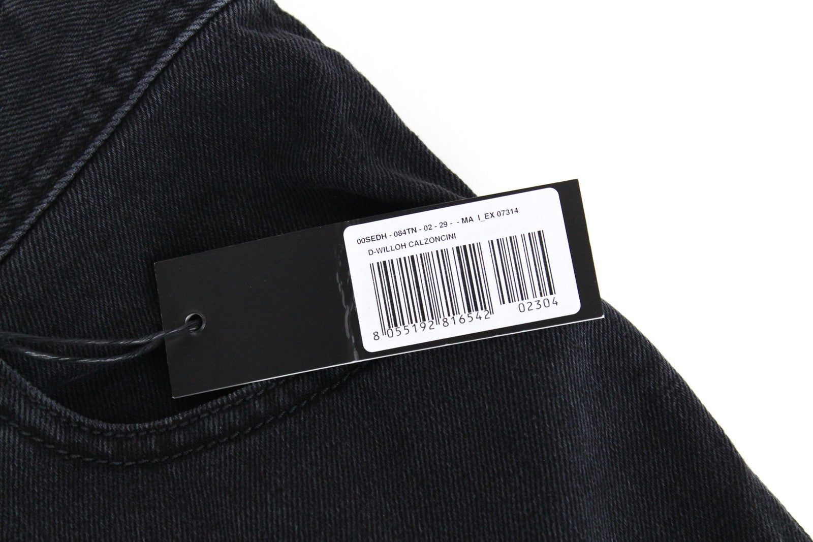 DIESEL D-Willoh 084TN Men Shorts W29 Summer Black Pure Cotton 5-Pocket Denim