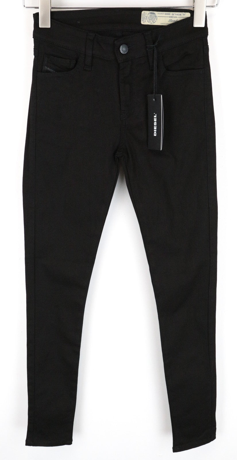 DIESEL Slandy 0860S Women's Jeans W26/L30 Super Skinny Black Cotton Stretch Fit