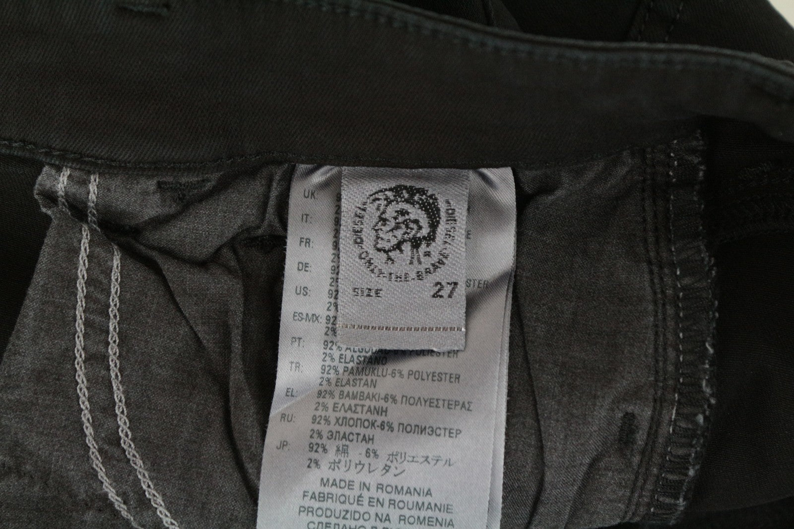 DIESEL Slandy-Ankle 084EX Women's Black Skinny Fit W27/L32 Stretch Jeans