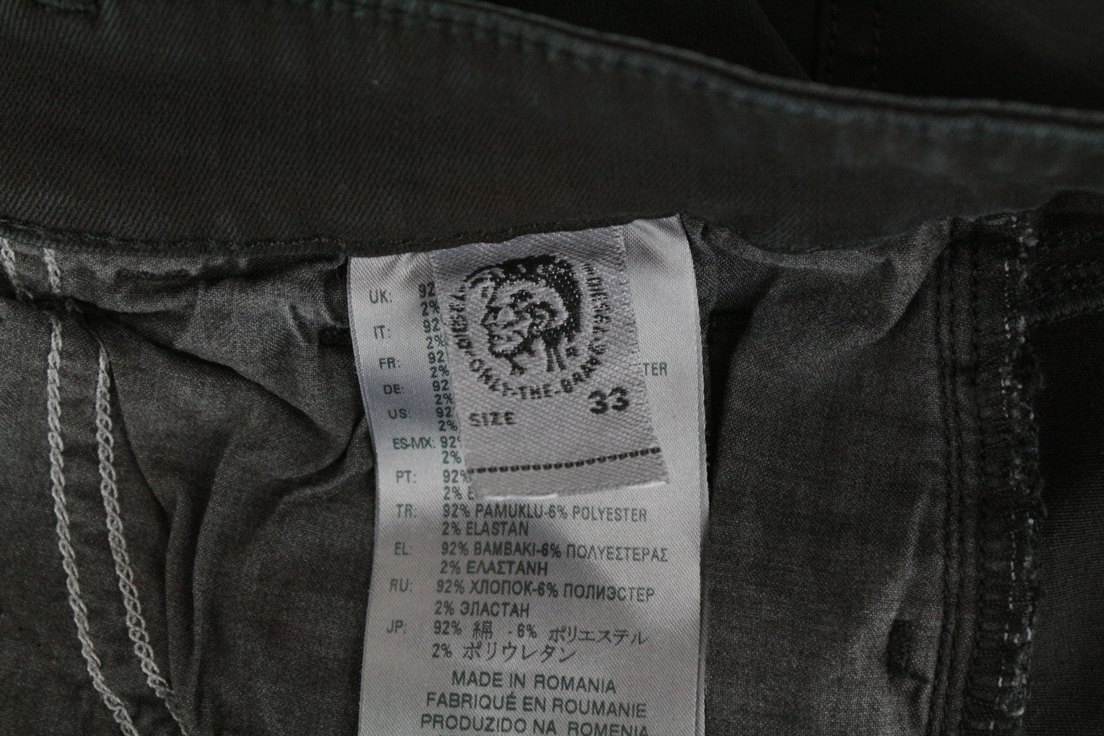 DIESEL Slandy-Ankle 084EX W33 L32 Distressed Super Skinny Women's Black Jeans