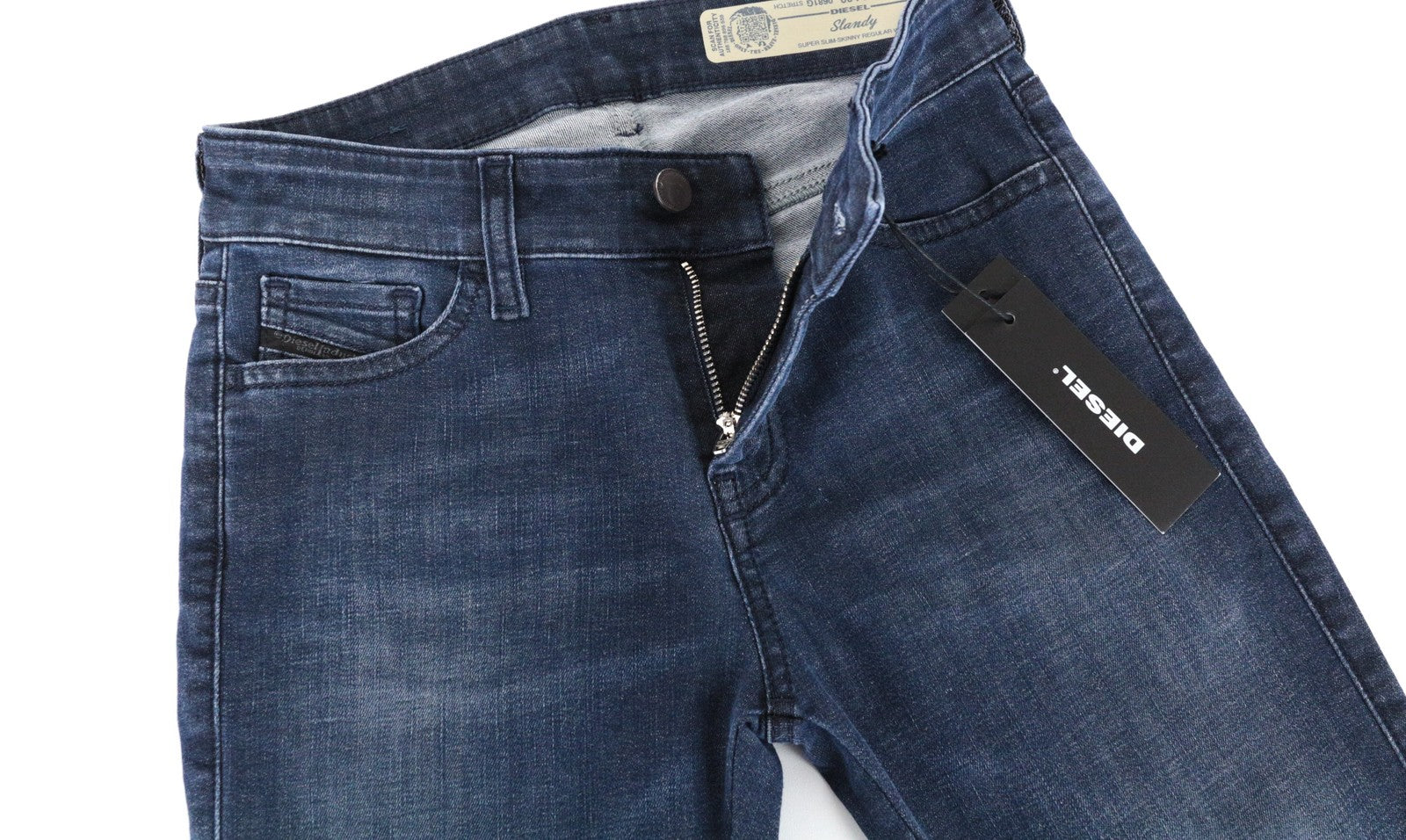 DIESEL Slandy 0681G W26 L30 Slim Fit Super Skinny Blue Stretch Women's Jeans