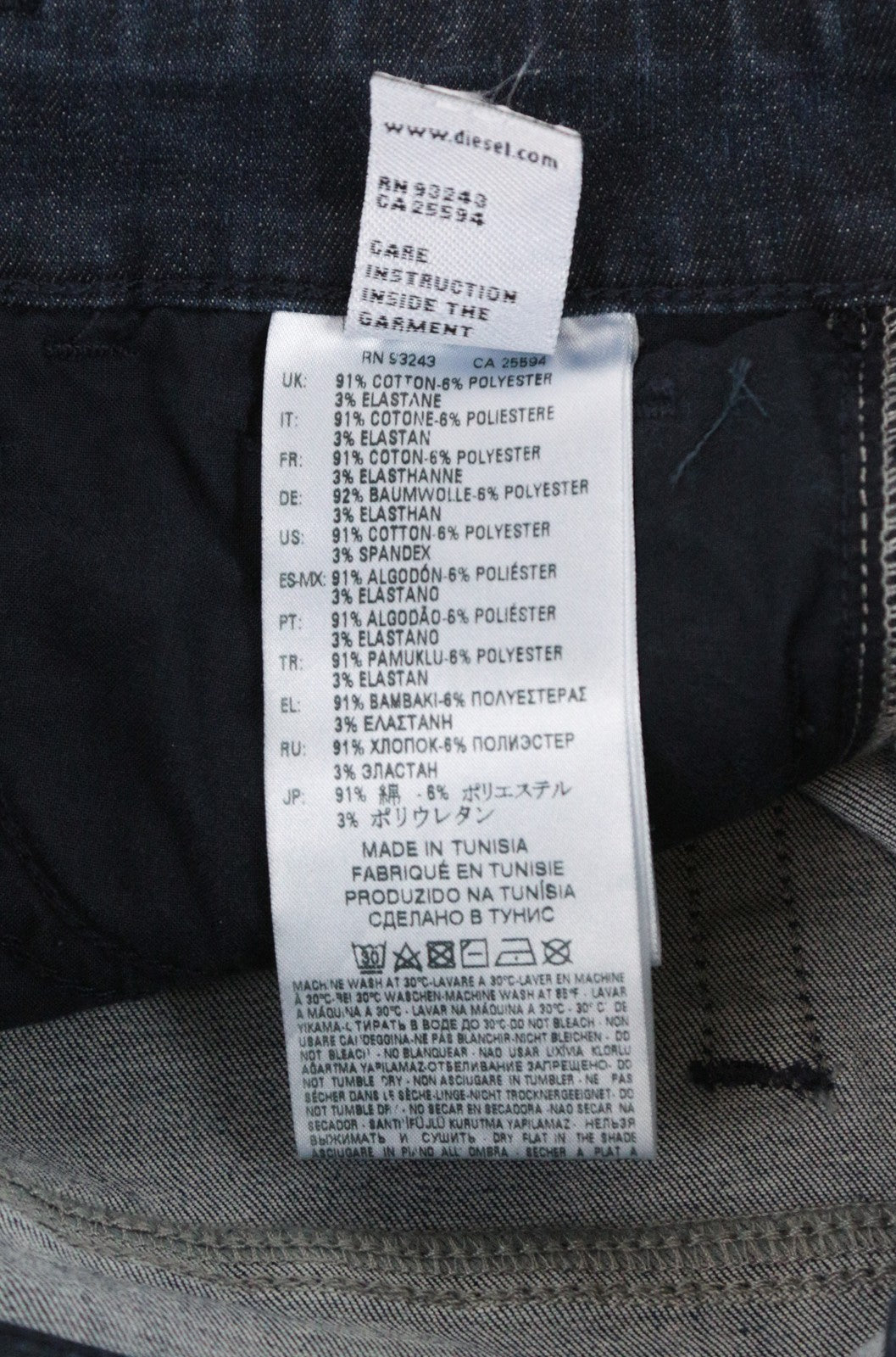 DIESEL Slandy 0681G W26 L30 Slim Fit Super Skinny Blue Stretch Women's Jeans