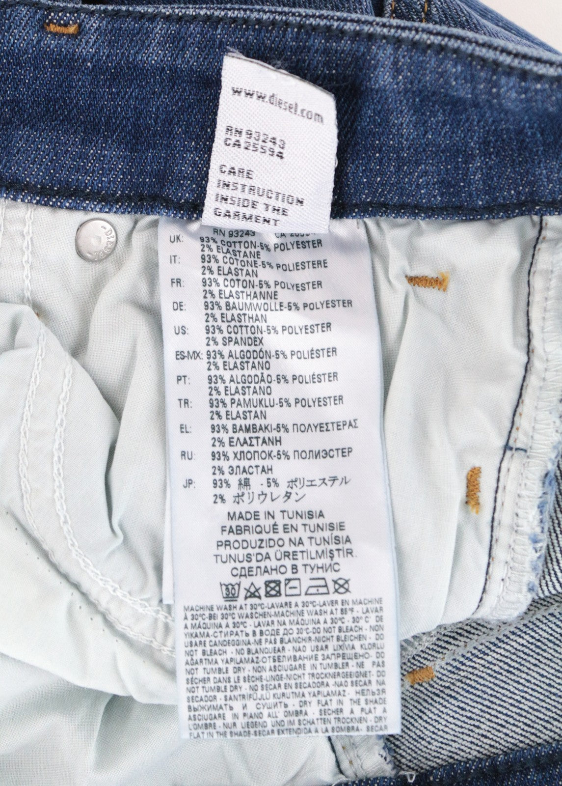 DIESEL Slandy 088AV W25 L30 Blue Cotton Super Slim Skinny Stretch Women's Jeans