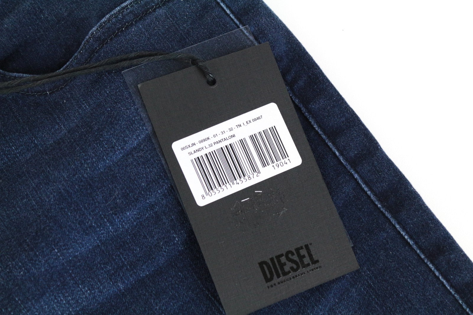 DIESEL Slandy 0890K W31 L32 Women's Stretch Super Slim Fit Dark Blue Jeans