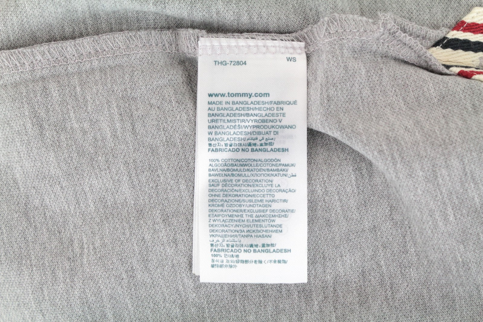 TOMMY HILFIGER DENIM Men's S Polo T-Shirt Grey Collared Cotton Short Sleeve