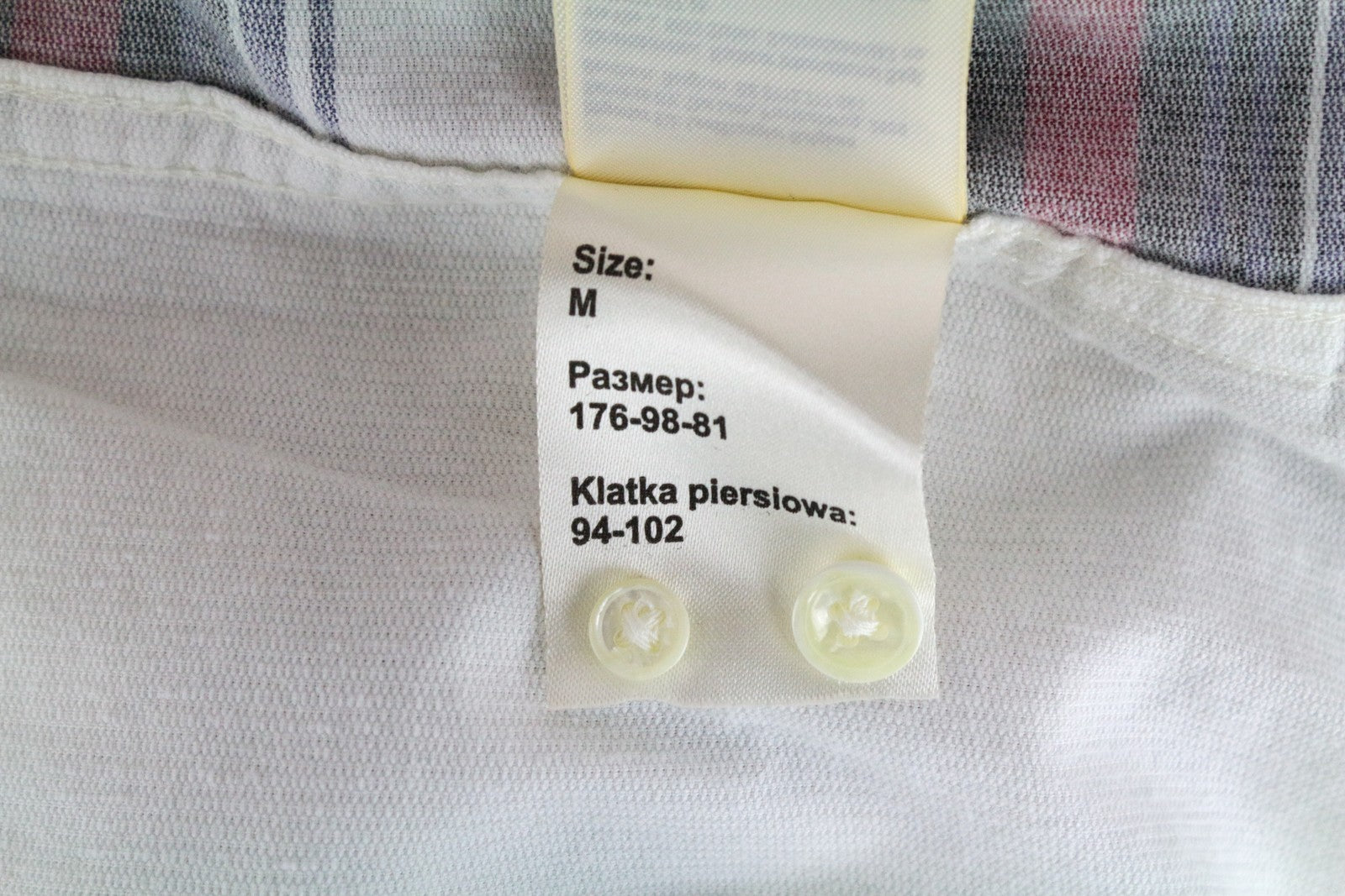 WRANGLER Men's M Shirt Corduroy Off-White Cotton Check Long Sleeve Buttoned