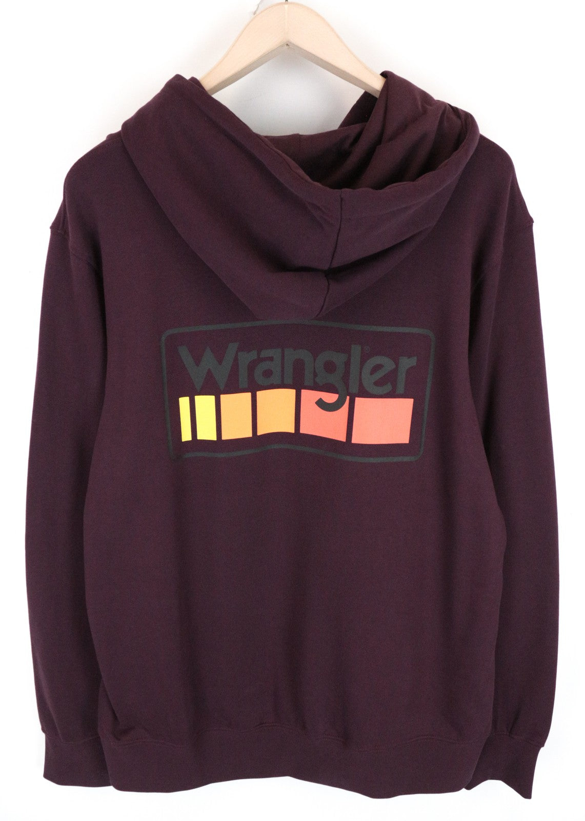 WRANGLER Men's M Purple Cotton Hoodie Sweatshirt Pullover Logo