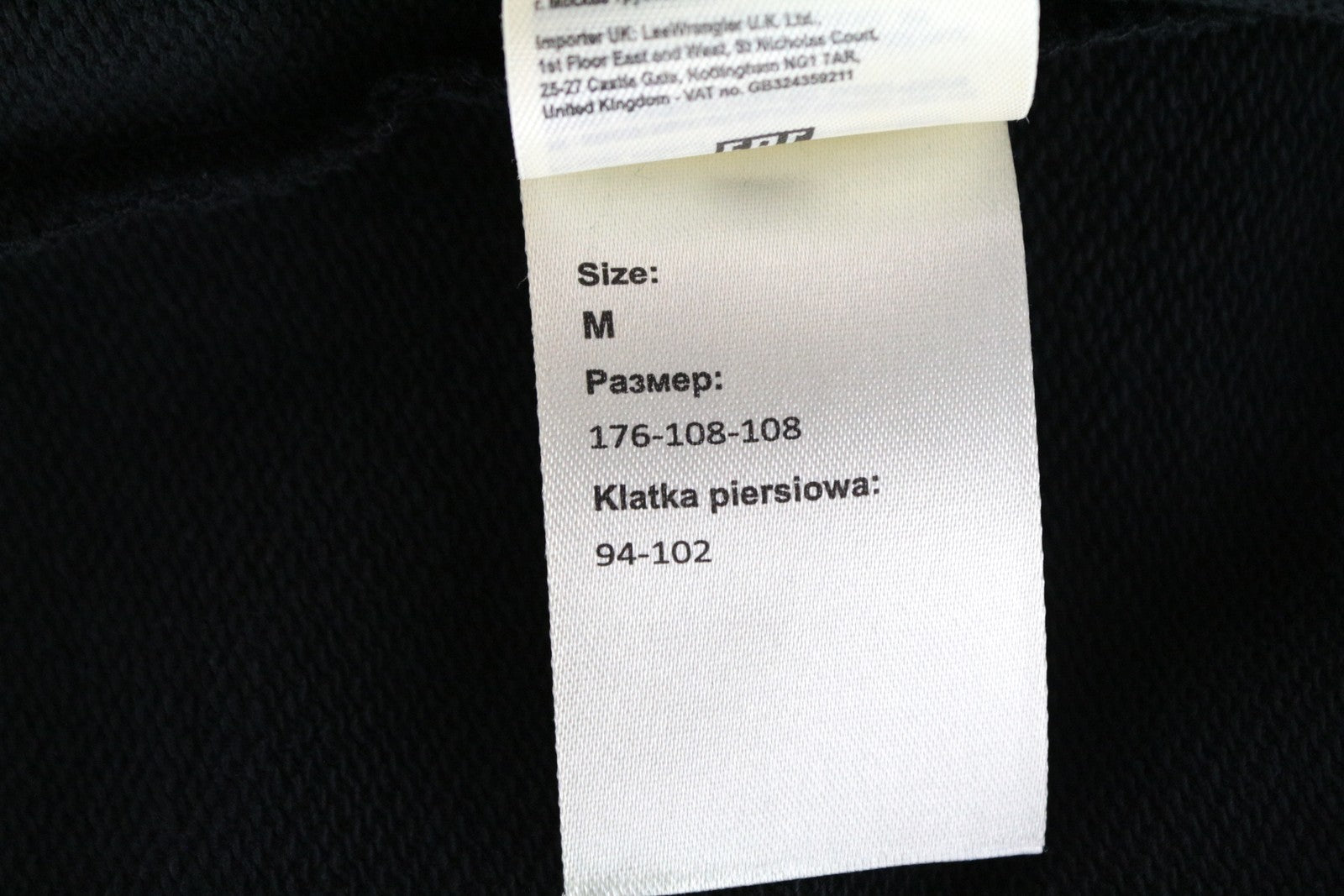 WRANGLER Men's M Black Cotton Sweatshirt Pullover Printed Logo