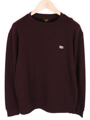 LEE Men's M Purple Cotton Pullover Sweatshirt Long Sleeves Casual