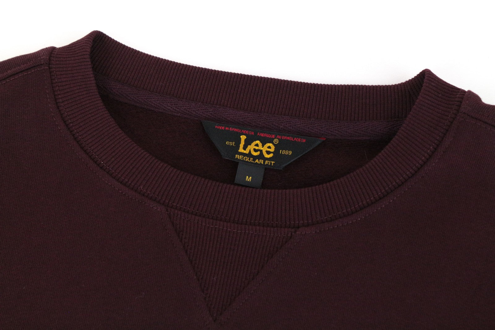 LEE Men's M Purple Cotton Pullover Sweatshirt Long Sleeves Casual