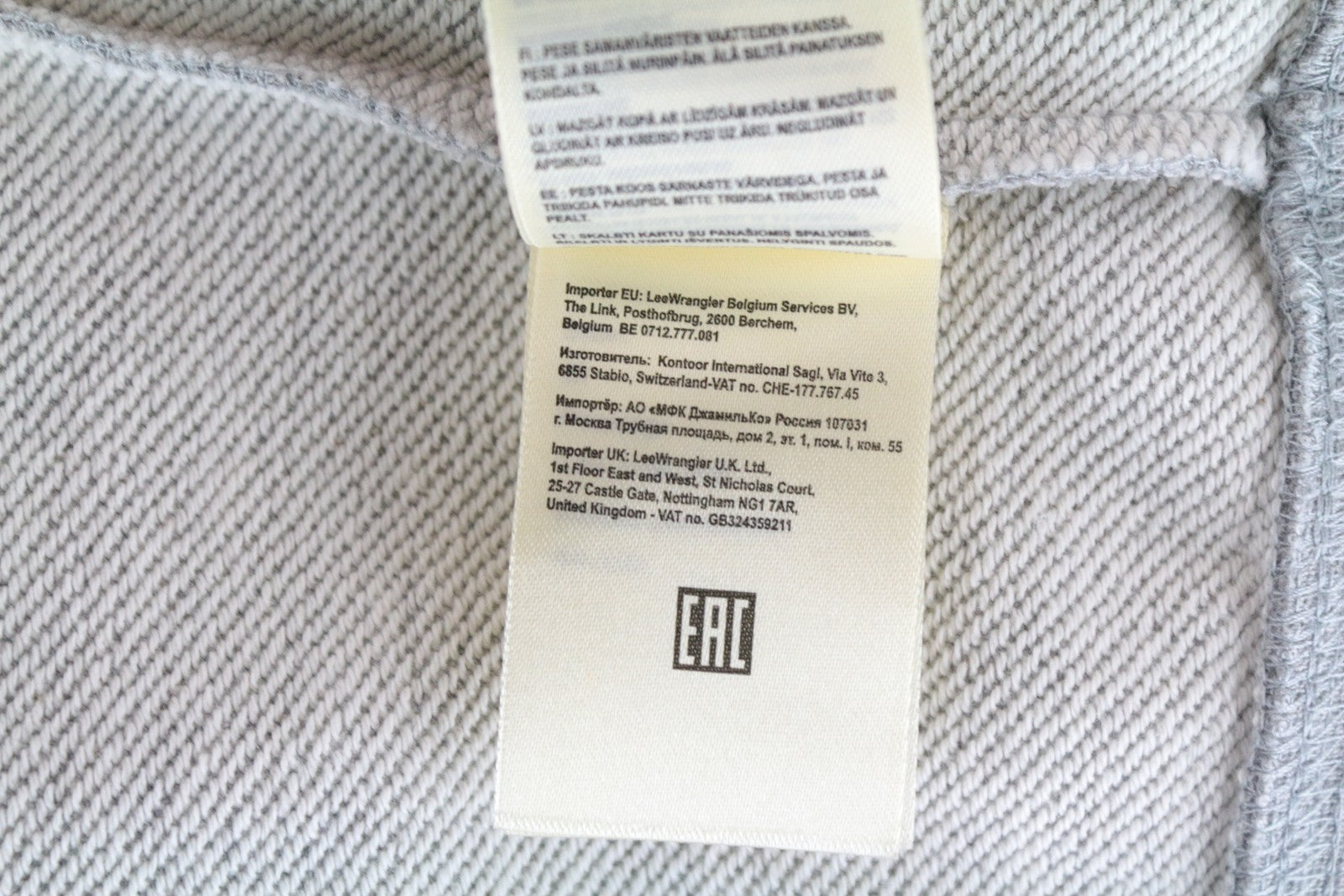 WRANGLER Men's M Grey Pullover Sweatshirt Long Sleeve Cotton Blend