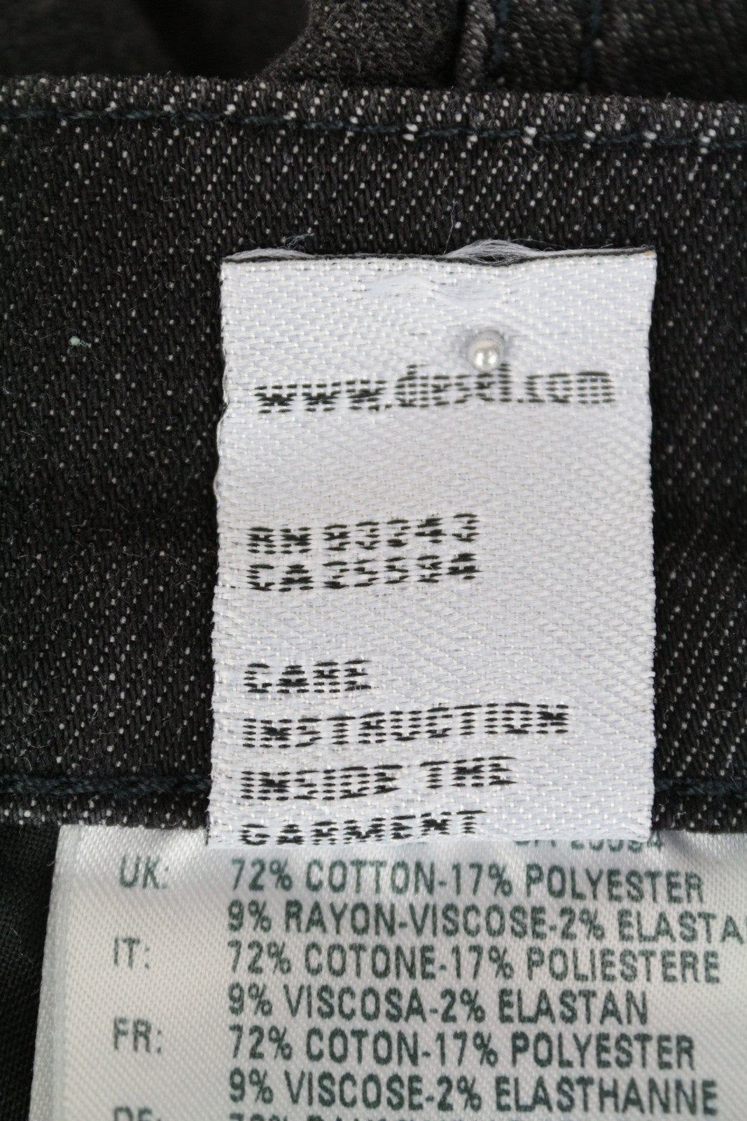 DIESEL Tepphar-X 082AS W28/L30 Men's Slim Carrot Fit Washed Grey Stretch Jeans