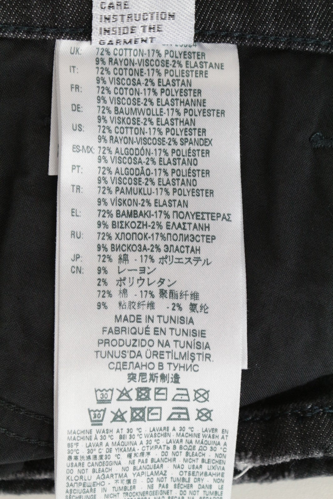 DIESEL Tepphar-X 082AS W28/L30 Men's Slim Carrot Fit Washed Grey Stretch Jeans