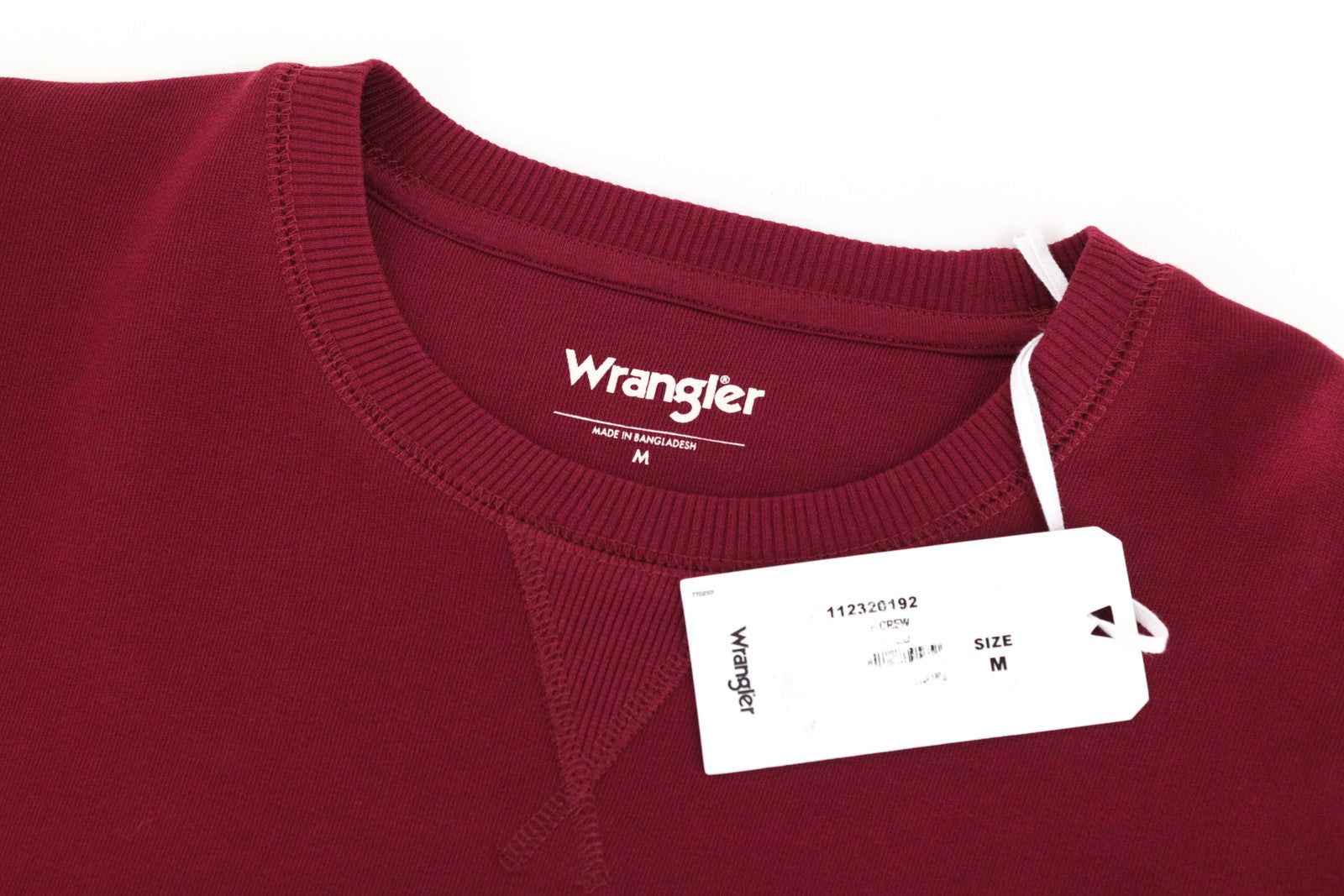 WRANGLER Men's M Red Pullover Pure Cotton Sweatshirt Long Sleeve
