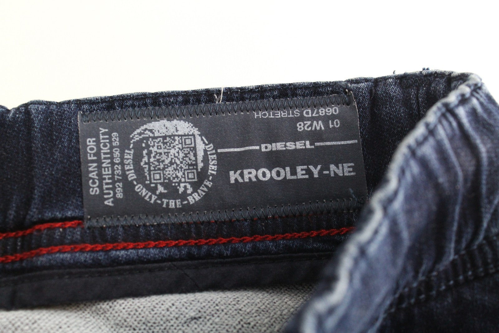 DIESEL Krooley-NE 0687D Men's W28 Slim Fit Jogg Sweat Blue Stretchy Jeans