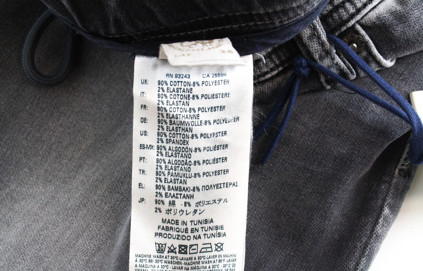 DIESEL Krooley-NE 0855B Men's W38 Slim Carrot Fit Jogg Mid-Grey Stretch Jeans