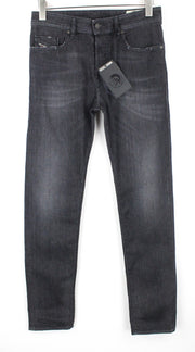 DIESEL Buster 082AS Men's W28/L32 Grey Stretch Jeans Button Slim Tapered Fit