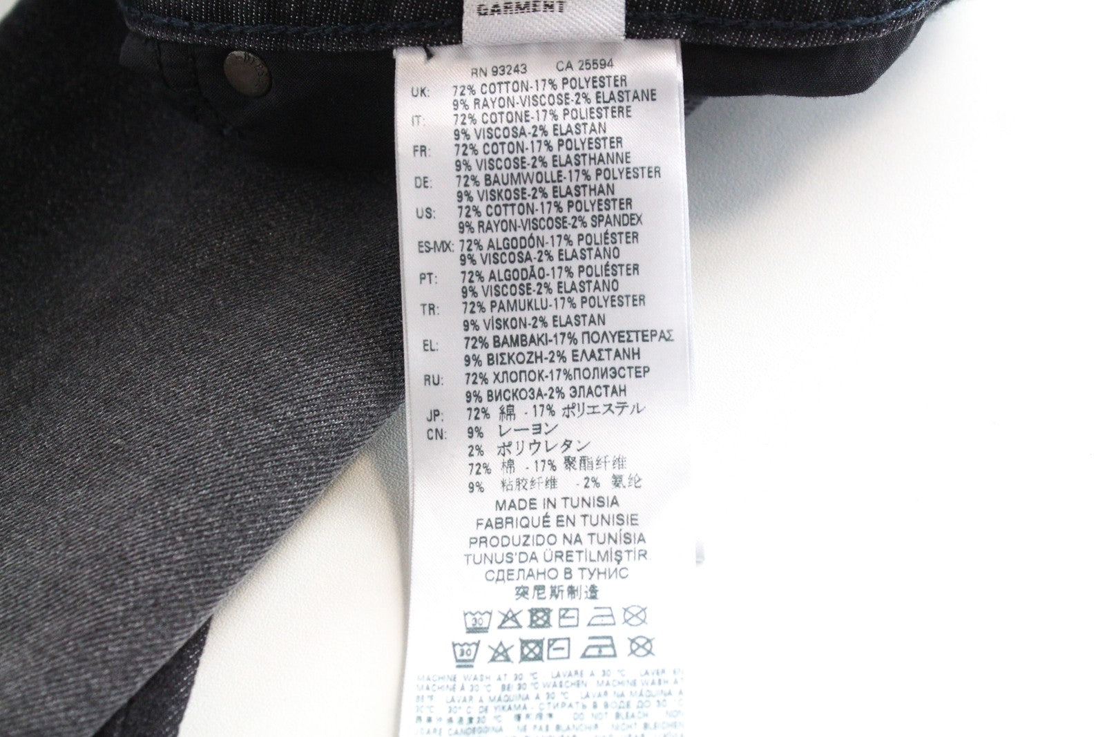 DIESEL Buster 082AS Men's W28/L32 Grey Stretch Jeans Button Slim Tapered Fit