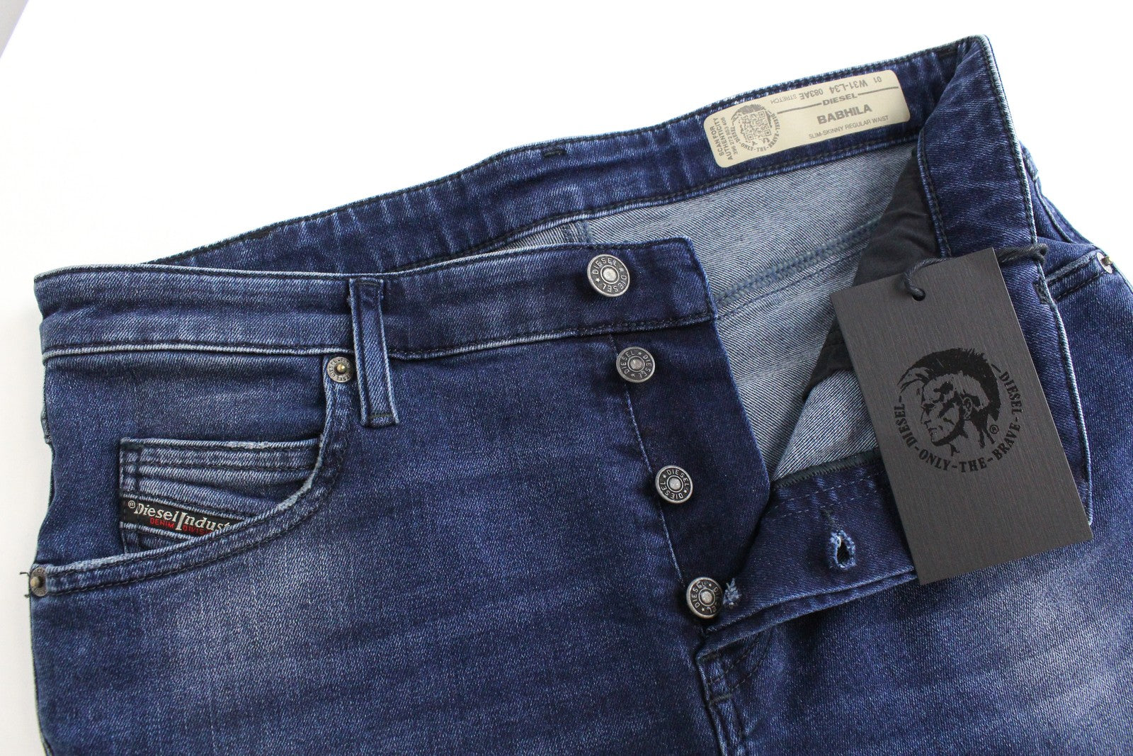 DIESEL Babhila 083AE Women's W31/L34 Dark Blue Skinny Fit Stretch Jeans