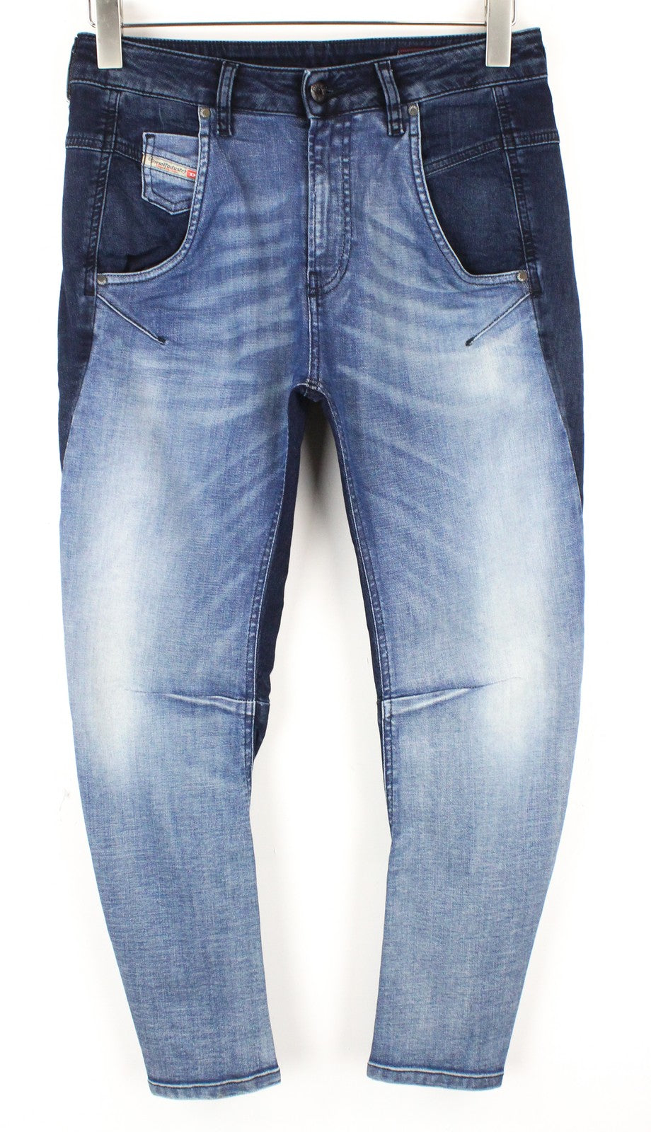 DIESEL Fayza-NE 0667A Women's W25 Boyfriend Blue Jogg Jeans Zip Low Crotch