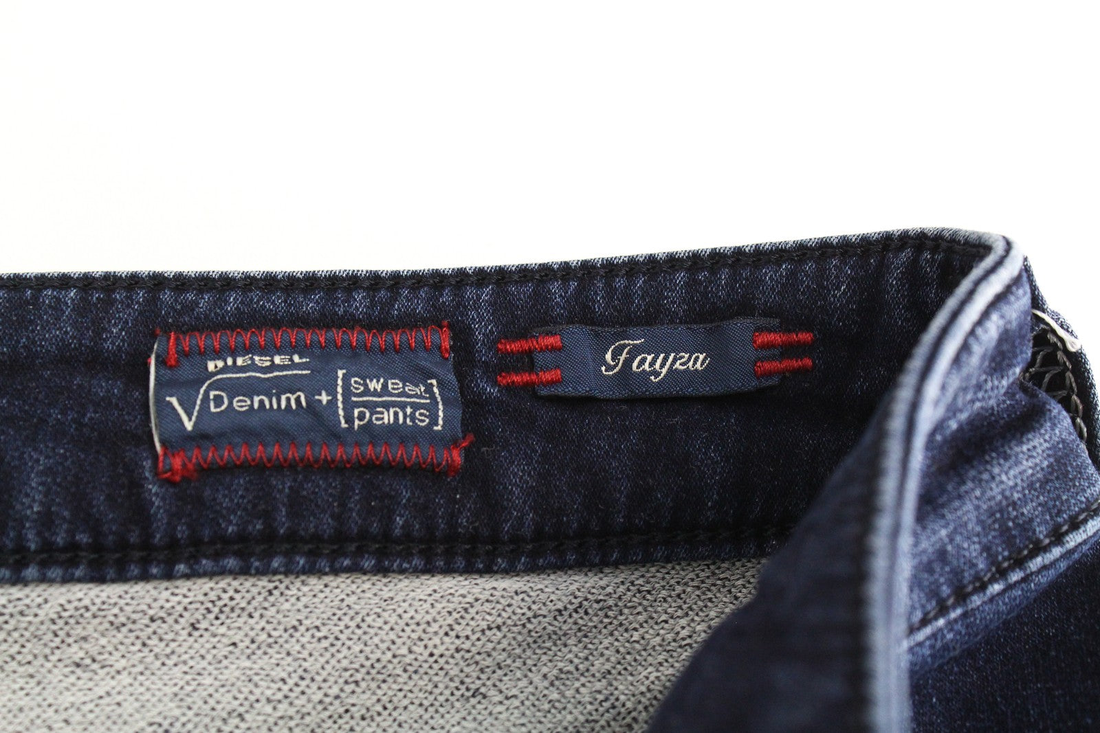 DIESEL Fayza-NE 0667A Women's W25 Boyfriend Blue Jogg Jeans Zip Low Crotch