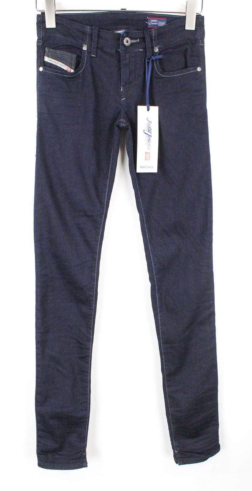 DIESEL Grupee-NE 0600V Women's W25 Dark Blue Skinny Fit Zipped Jogg Jeans