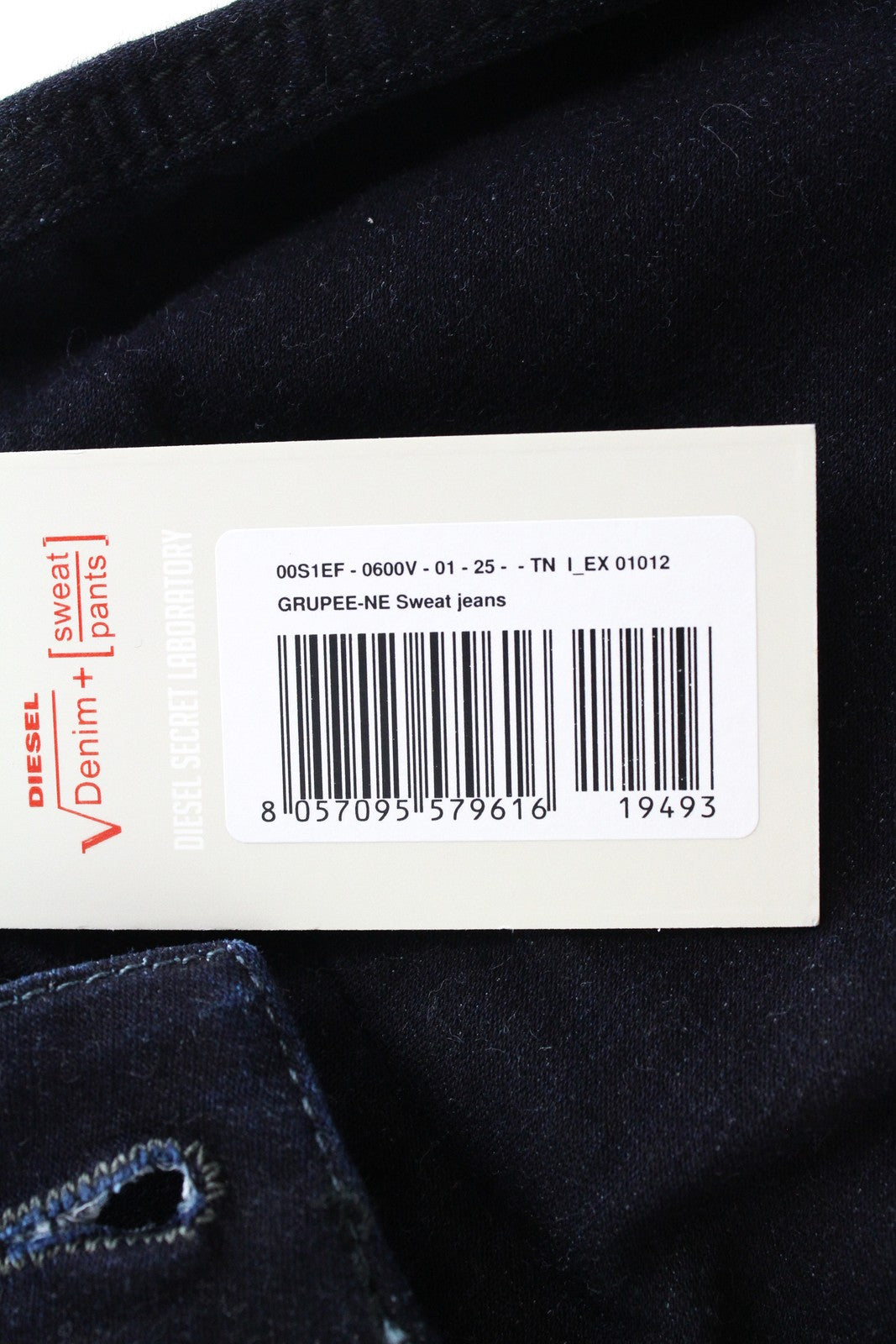 DIESEL Grupee-NE 0600V Women's W25 Dark Blue Skinny Fit Zipped Jogg Jeans