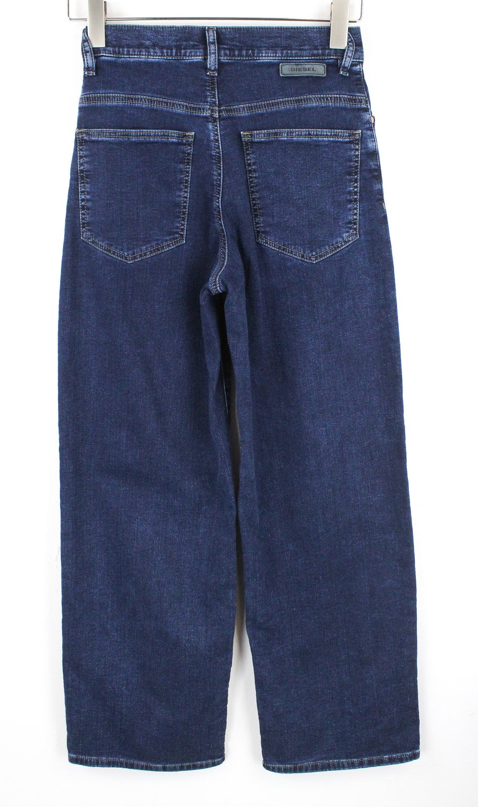 DIESEL Widee-NE 0686X Women's W23 Cropped Straight Jeans Blue Jogg Sweat