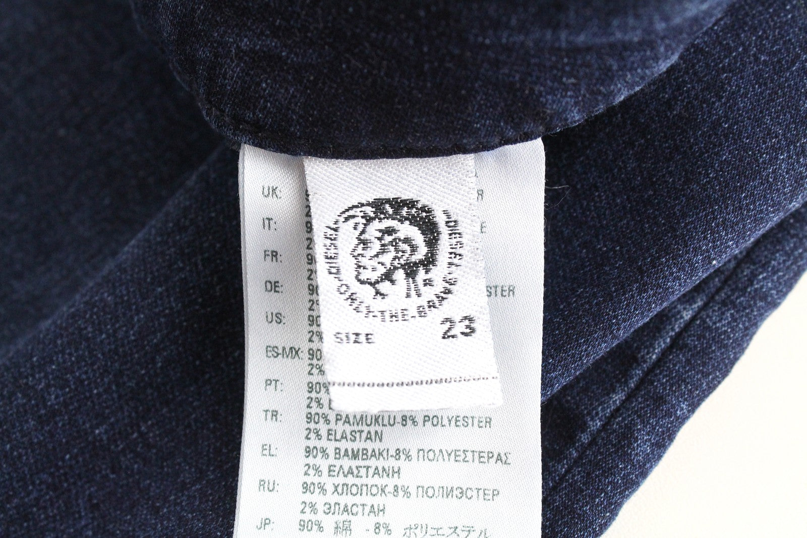 DIESEL Widee-NE 0686X Women's W23 Cropped Straight Jeans Blue Jogg Sweat